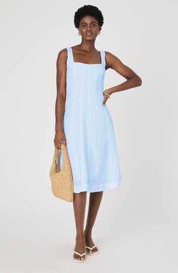 Birdie Linen Blend Midi Dress