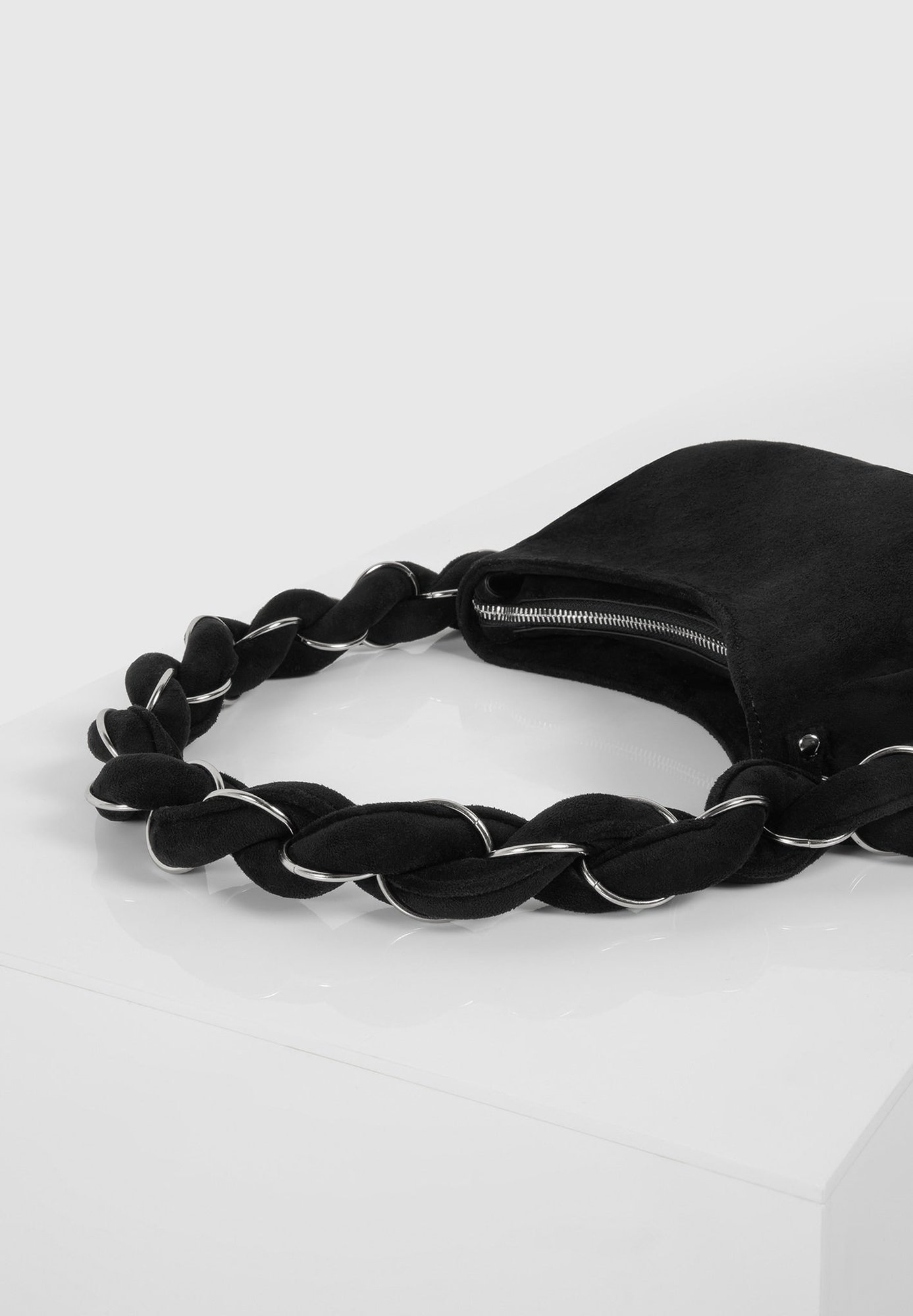 Somme Structured Suede Bag, Alternate, color, Black