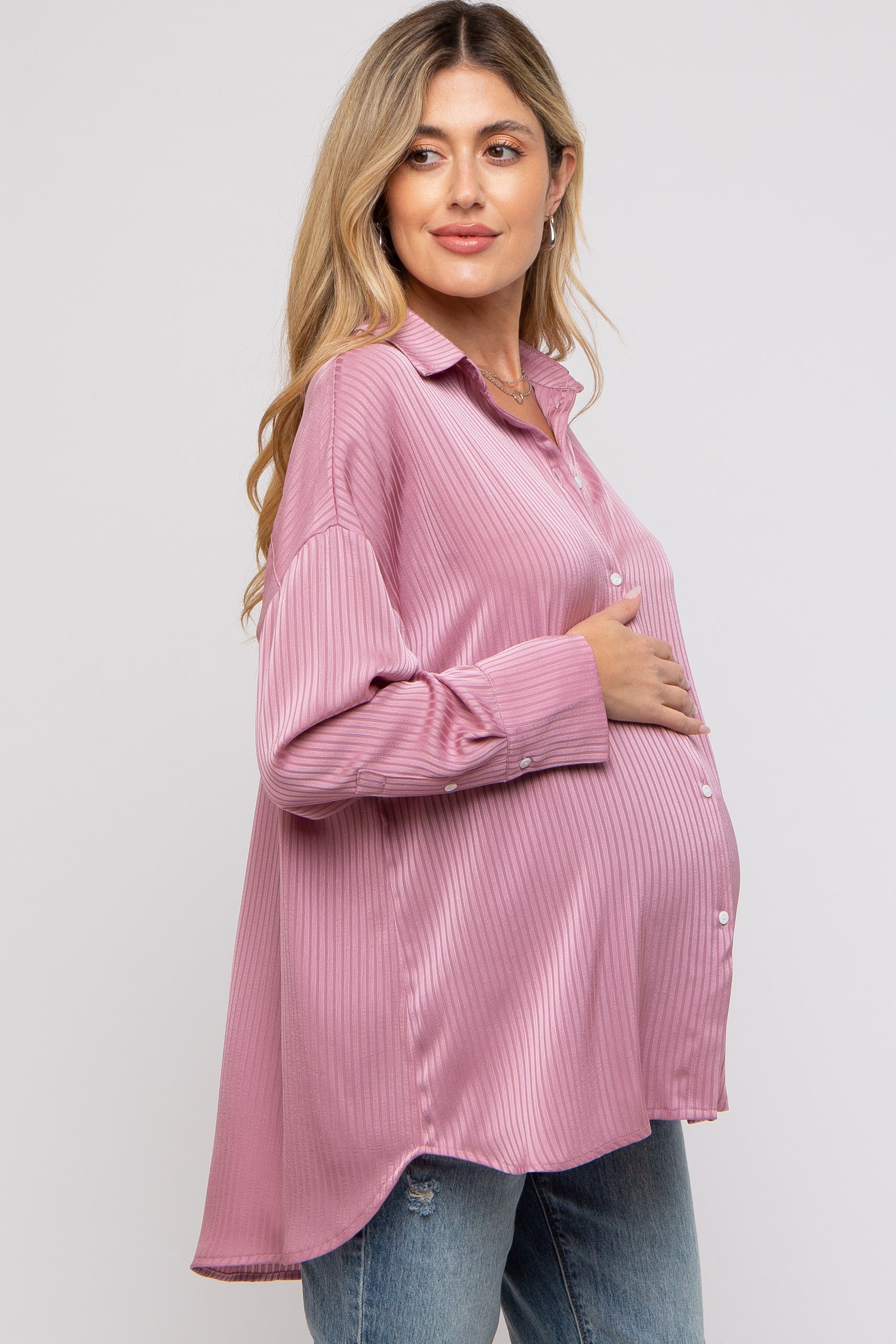 Striped Button Up Top - image 2