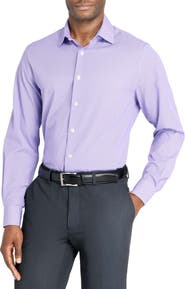 W.R.K Slim Fit Geometric Print Performance Dress Shirt