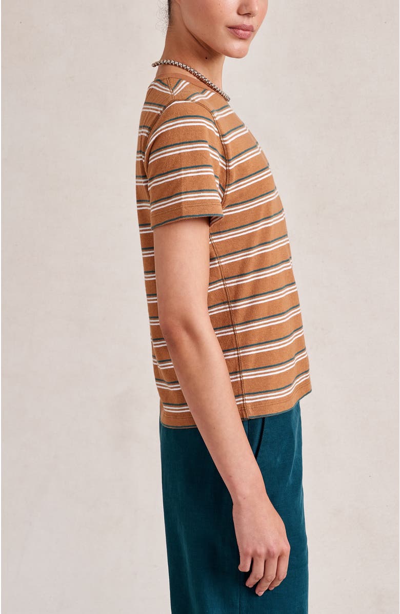 La Ligne Striped Molly Tee, Alternate, color, Tan/Multi