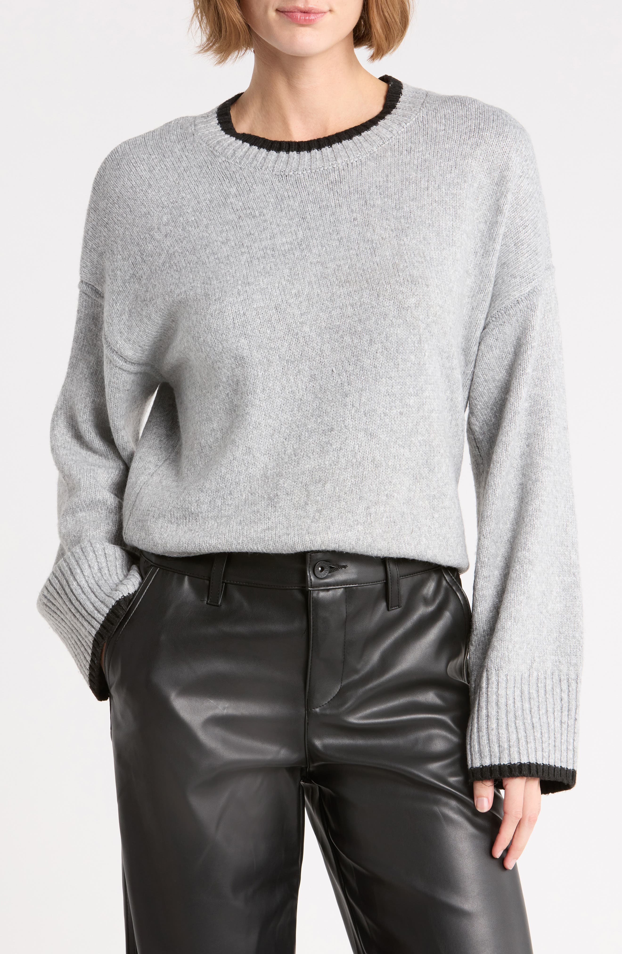 HEATHER GREY/ BLACK
