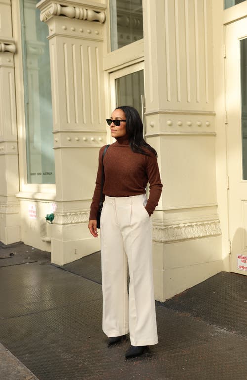 Nordstrom Cashmere Turtleneck Sweater In Black Rock