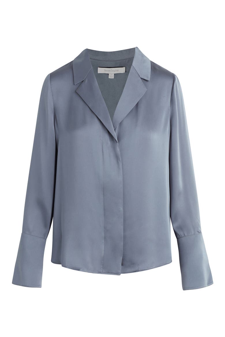The Lily Button-Up Shirt, Alternate, color, DK SLATE
