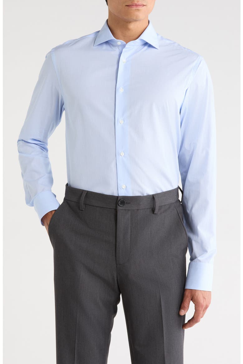 Cotton Dress Shirt, Main, color, LIGHT BLUE