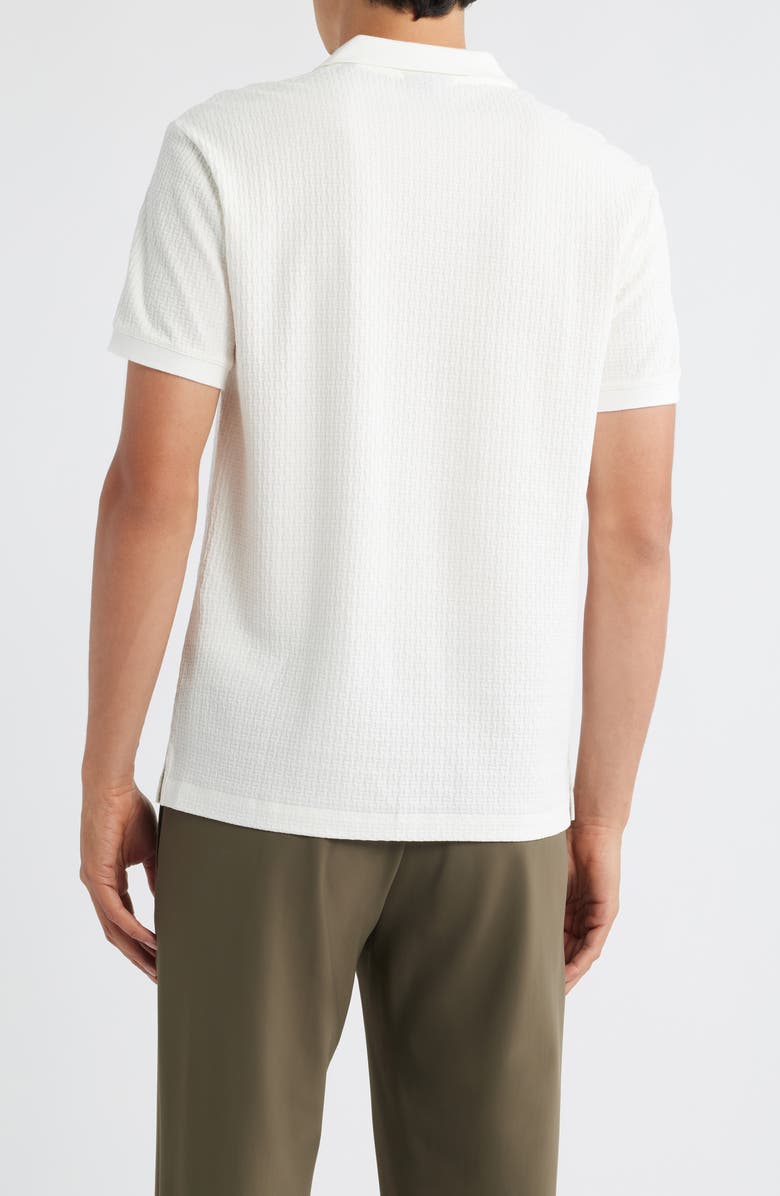 Emporio Armani Tonal Chain Polo Shirt, Alternate, color, Fancy White
