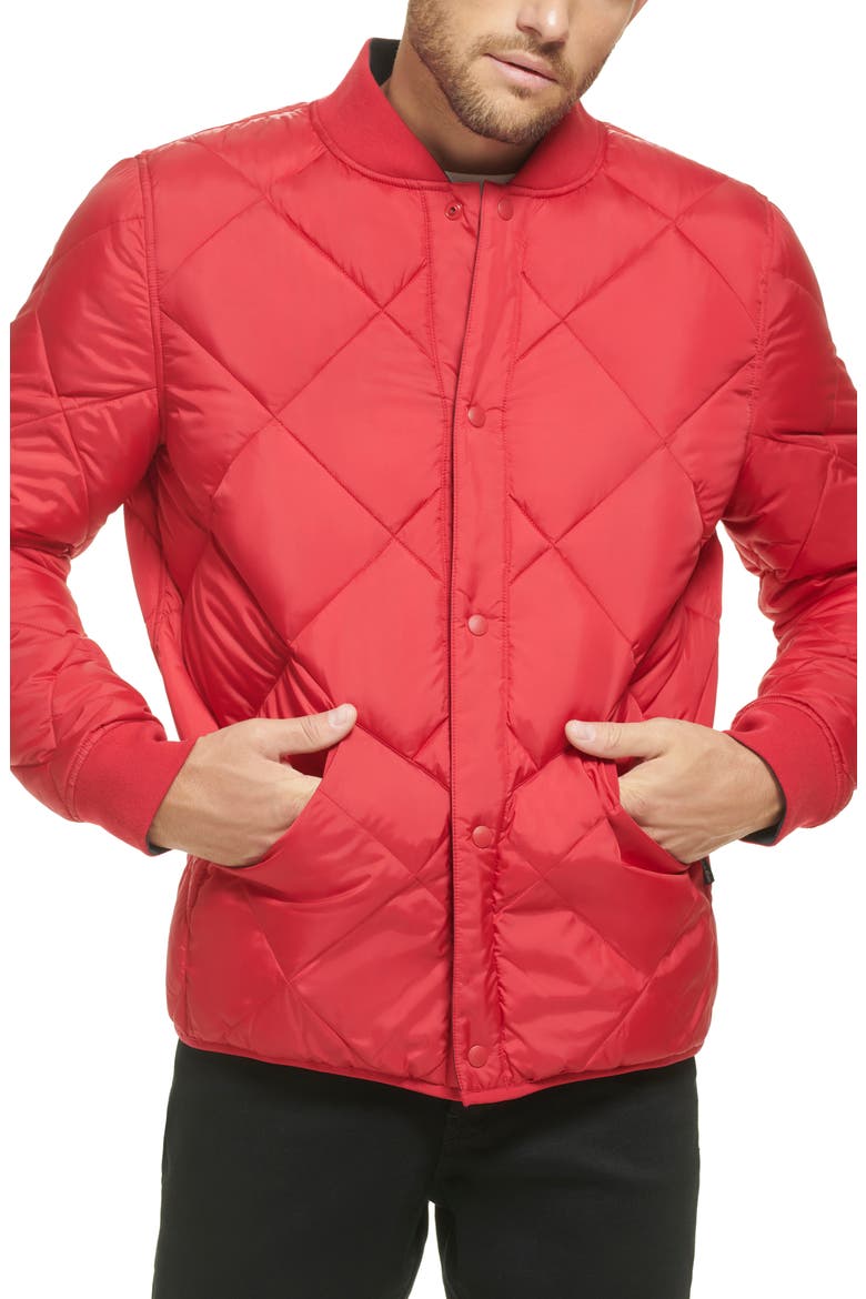 Reversible Quilted Jacket, Main, color, DEEP RED