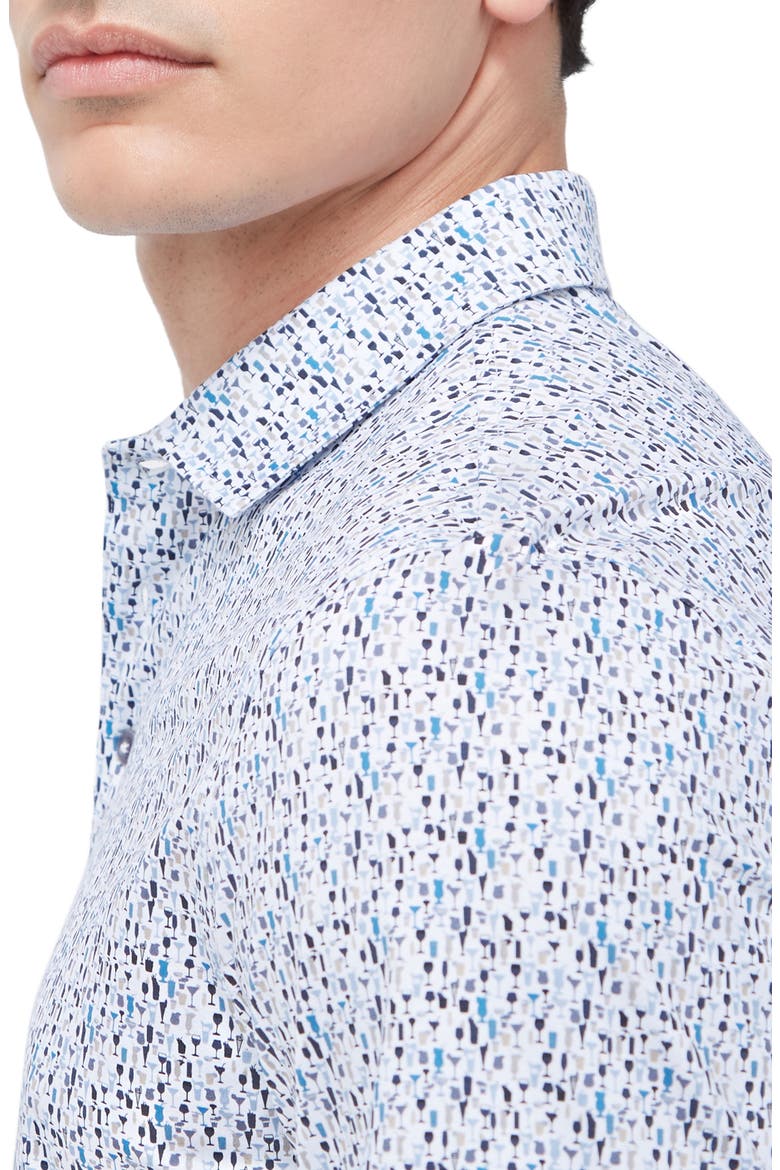 Victor OoohCotton® Cocktail Print Polo, Alternate, color, COBALT