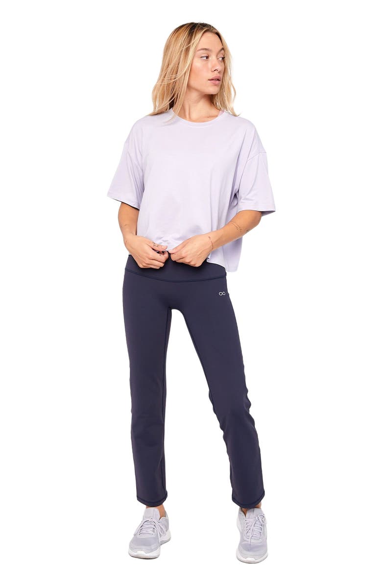 Rebody Active Cozy Boxy Tee Short Sleeve Top, Alternate, color, Purple Lace