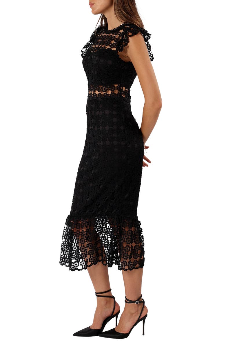Petal & Pup Lauren Lace Overlay Dress, Alternate, color, Black