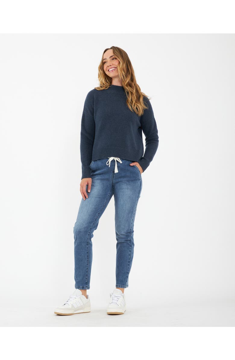 Ripe Maternity Jade Crop Nursing Knit Denim Marle, Alternate, color, Denim Marle