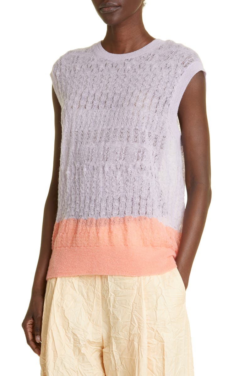 Dries Van Noten Colorblock Contrast Sleeveless Sweater, Alternate, color, 