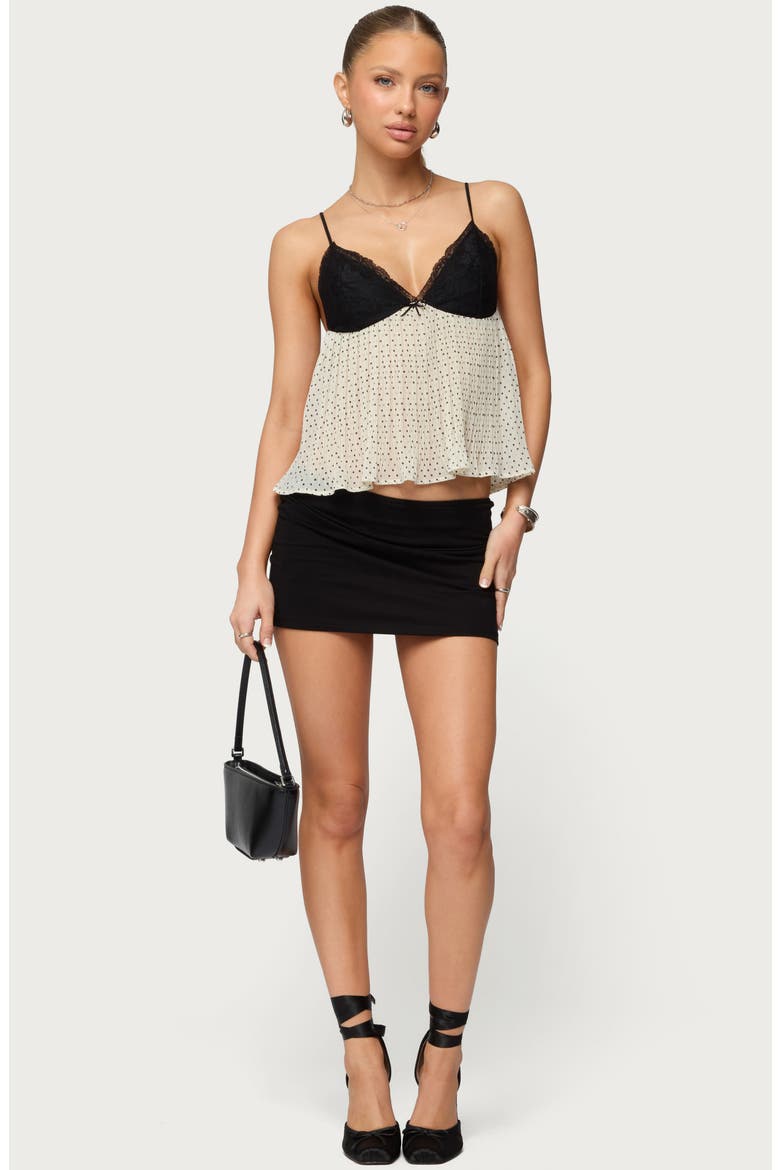Aisha Low Rise Stretch Cotton Miniskirt, Alternate, color, BLACK