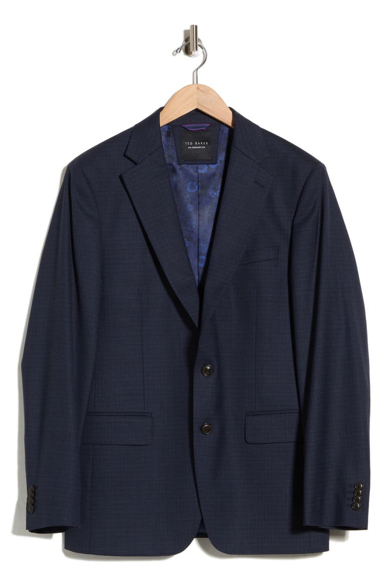 Wool Blend Suit Jacket, Alternate, color, BLUE