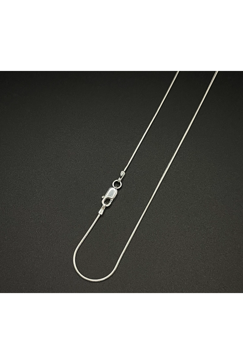 Sterling Silver Rounded Snake Necklace, Alternate, color, Silver