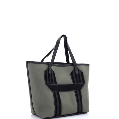 Pre-owned Hermes Hermes Pursangle Tote Canvas With Leather In Brown