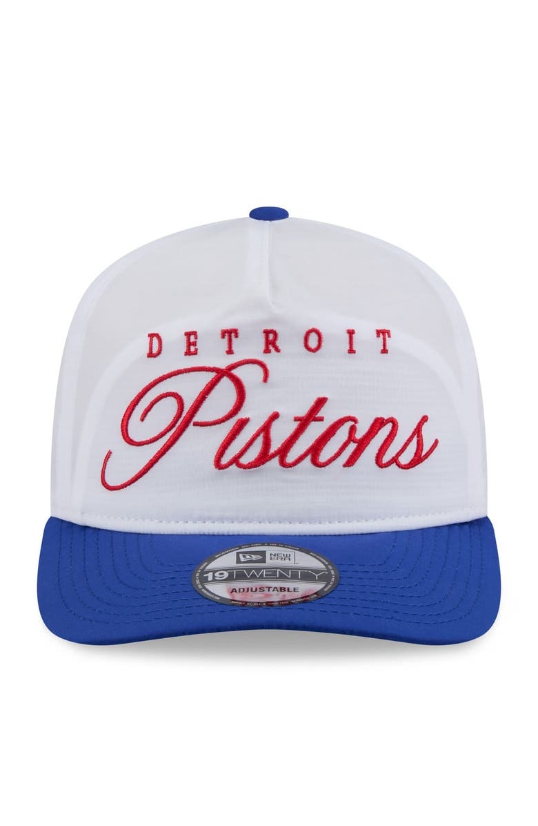 New Era Men's New Era White/Blue Detroit Pistons 2025 NBA Draft On-Stage Nylon 19TWENTY Adjustable Hat, Alternate, color, 