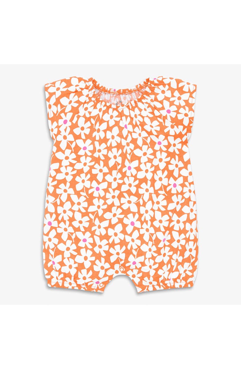 Primary Baby Flutter Sleeve Shortie In Prints, Main, color, Cantaloupe Spring Blooms