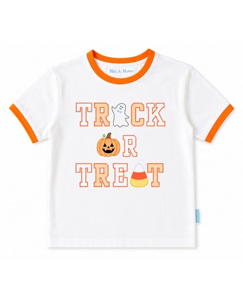 Trick-or-Treat Halloween Bowtie Crewneck T-Shirt