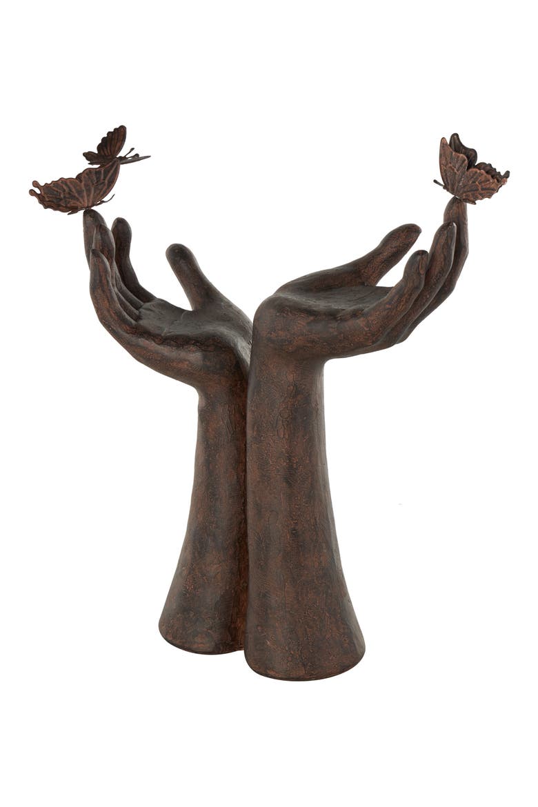 Hands with Butterflies Sculpture, Main, color, NO COLOR