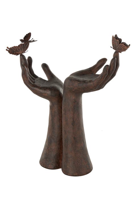 Hands with Butterflies Sculpture