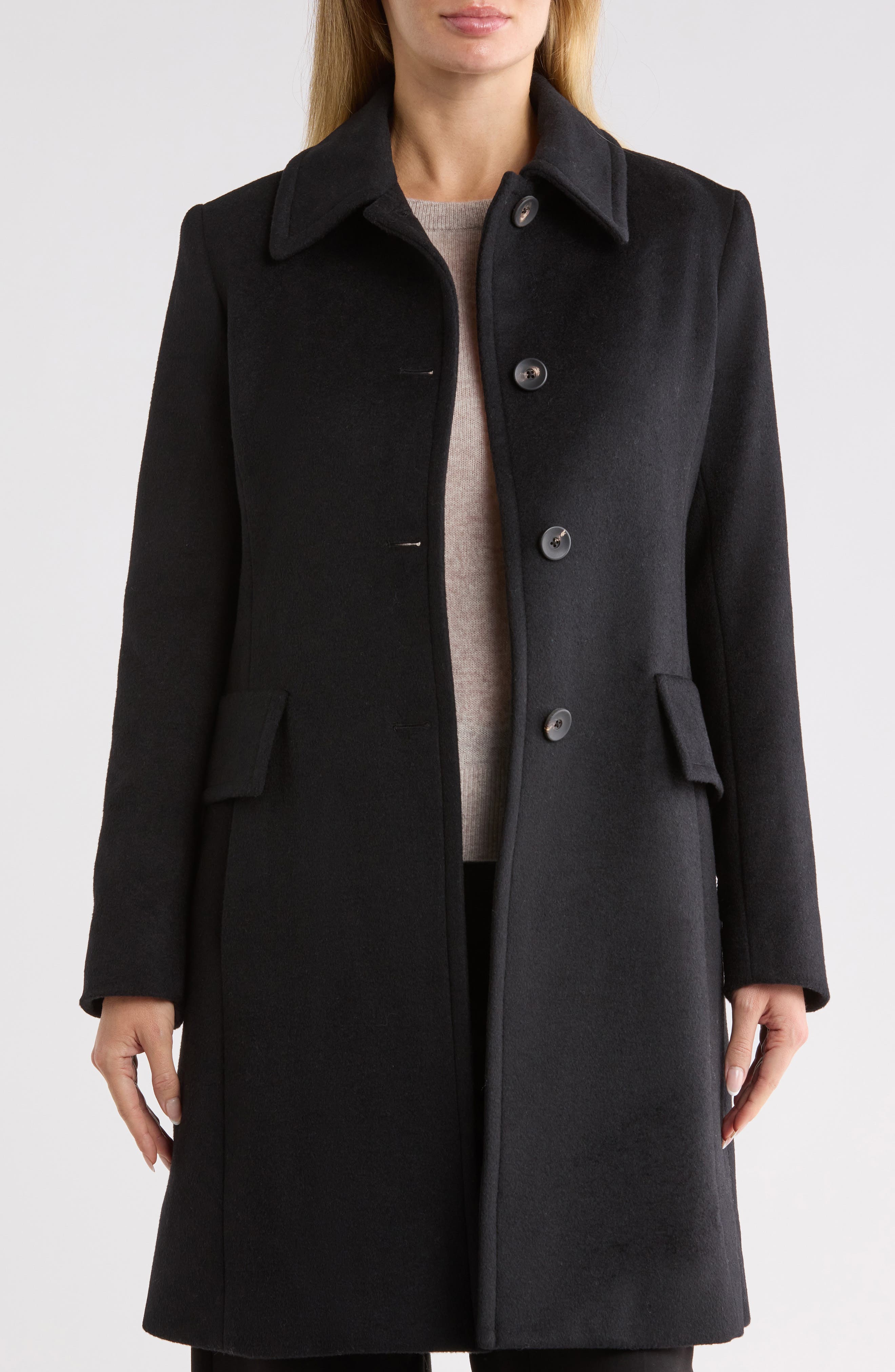 Fleurette Single Breasted Wool Blend Coat (Women) | Nordstromrack