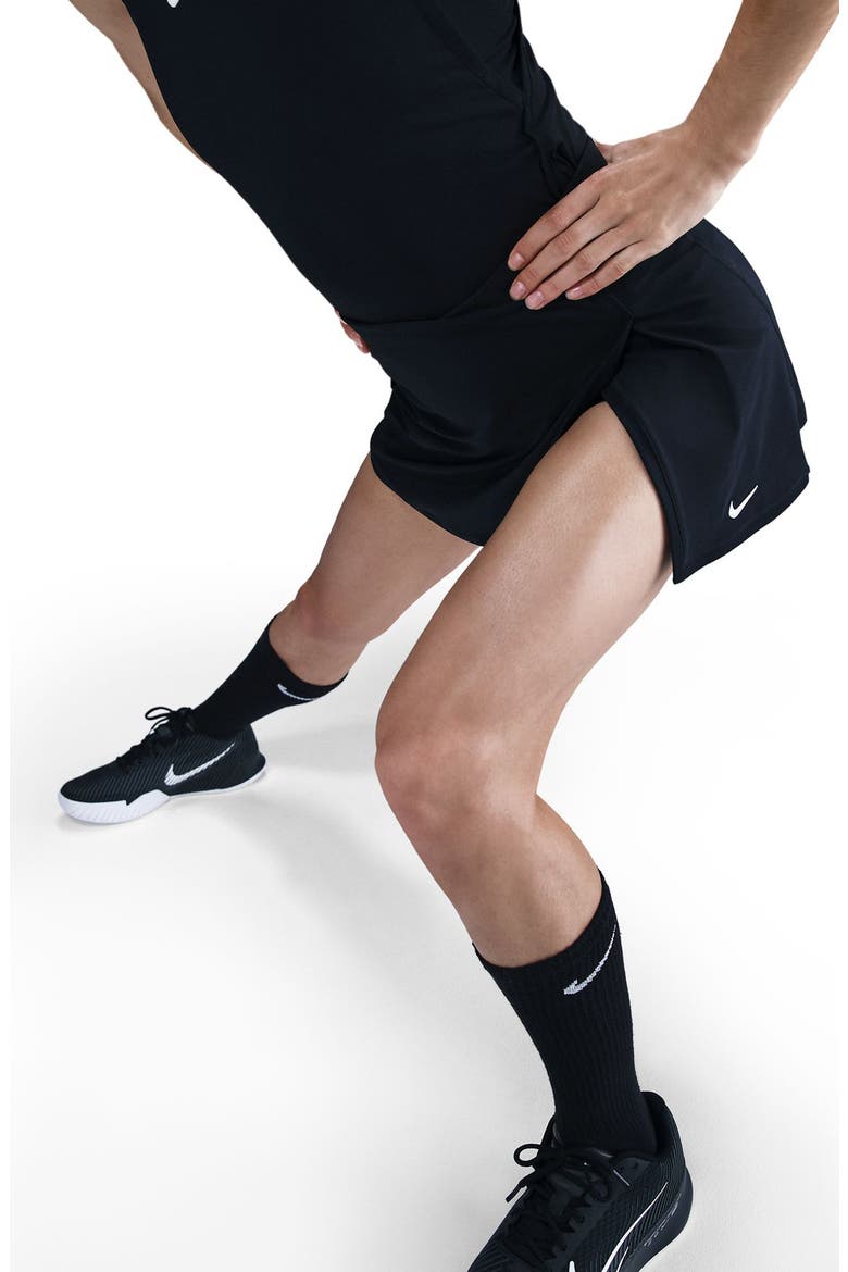 Victory Dri-FIT Straight Tennis Skort, Alternate, color, 010 010 BLACK/WHITE