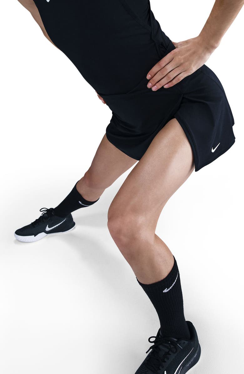 Nike Victory Dri-FIT Straight Tennis Skort, Alternate, color, 010 010 Black/White