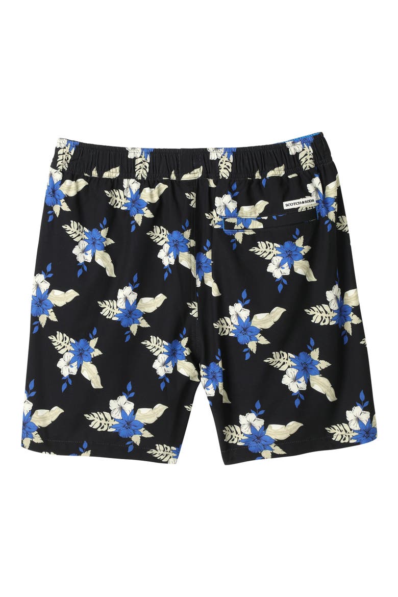 Midnight Garden Swim Trunks, Alternate, color, METEORITE