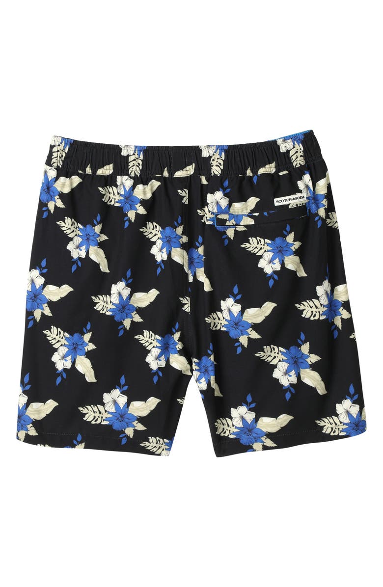 Scotch & Soda Midnight Garden Swim Trunks, Alternate, color, Meteorite