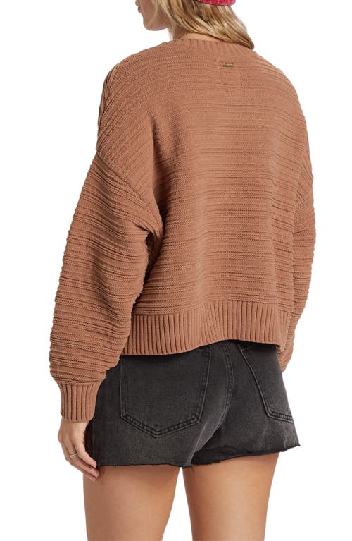BILLABONG BILLABONG EVIE TEXTURED CREWNECK SWEATER 