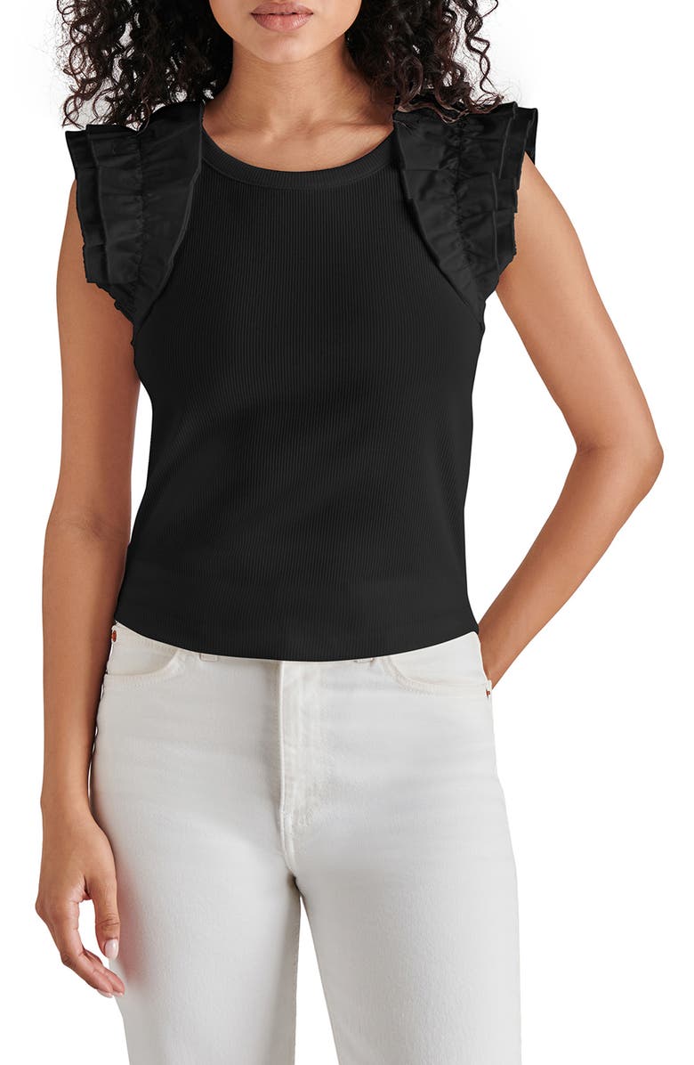 Steve Madden Adela Ruffle Sleeve Top, Main, color, 