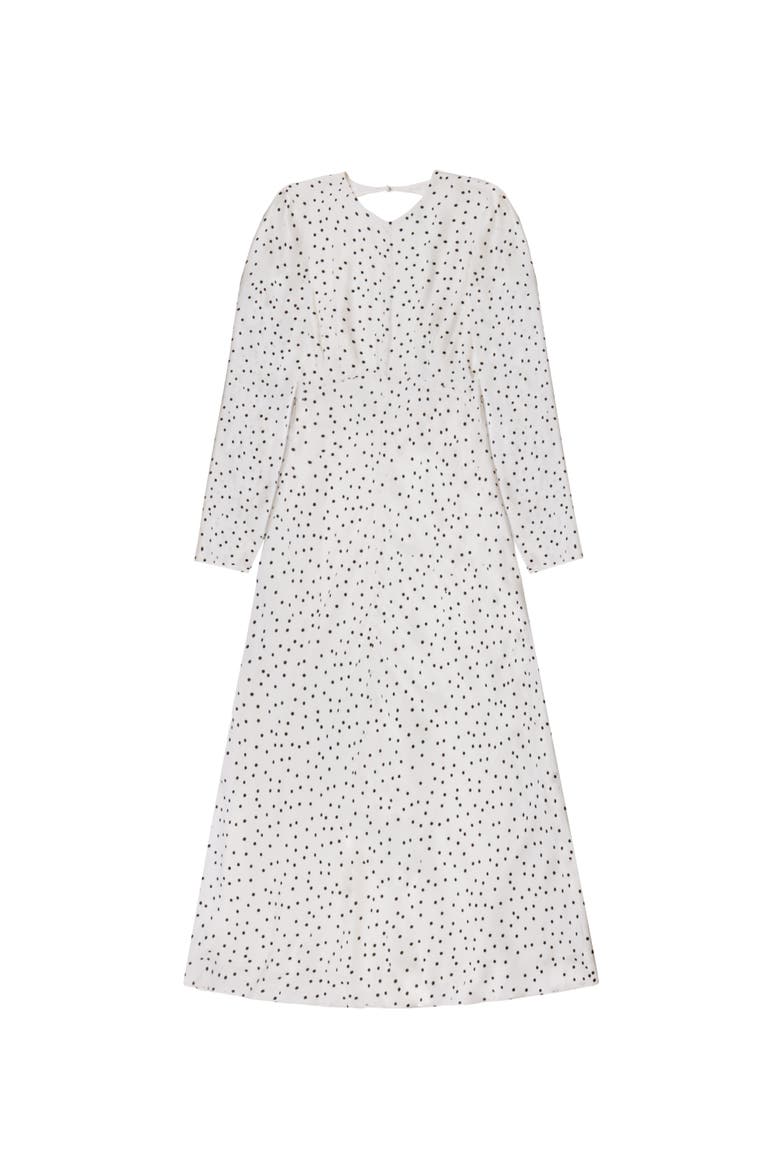 Polka Dot Tie Back Dress, Alternate, color, White
