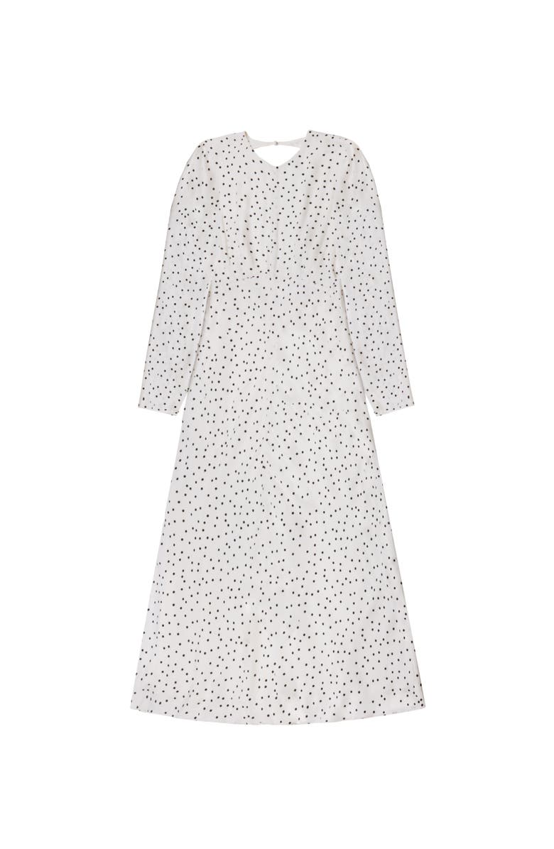 Ro&Zo Polka Dot Tie Back Dress, Alternate, color, White