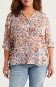 KUT from the Kloth Jasmine Roll Sleeve Top