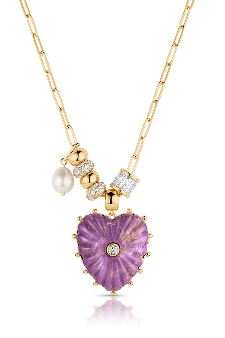 Soirée Necklace, Main, color, PURPLE MICA