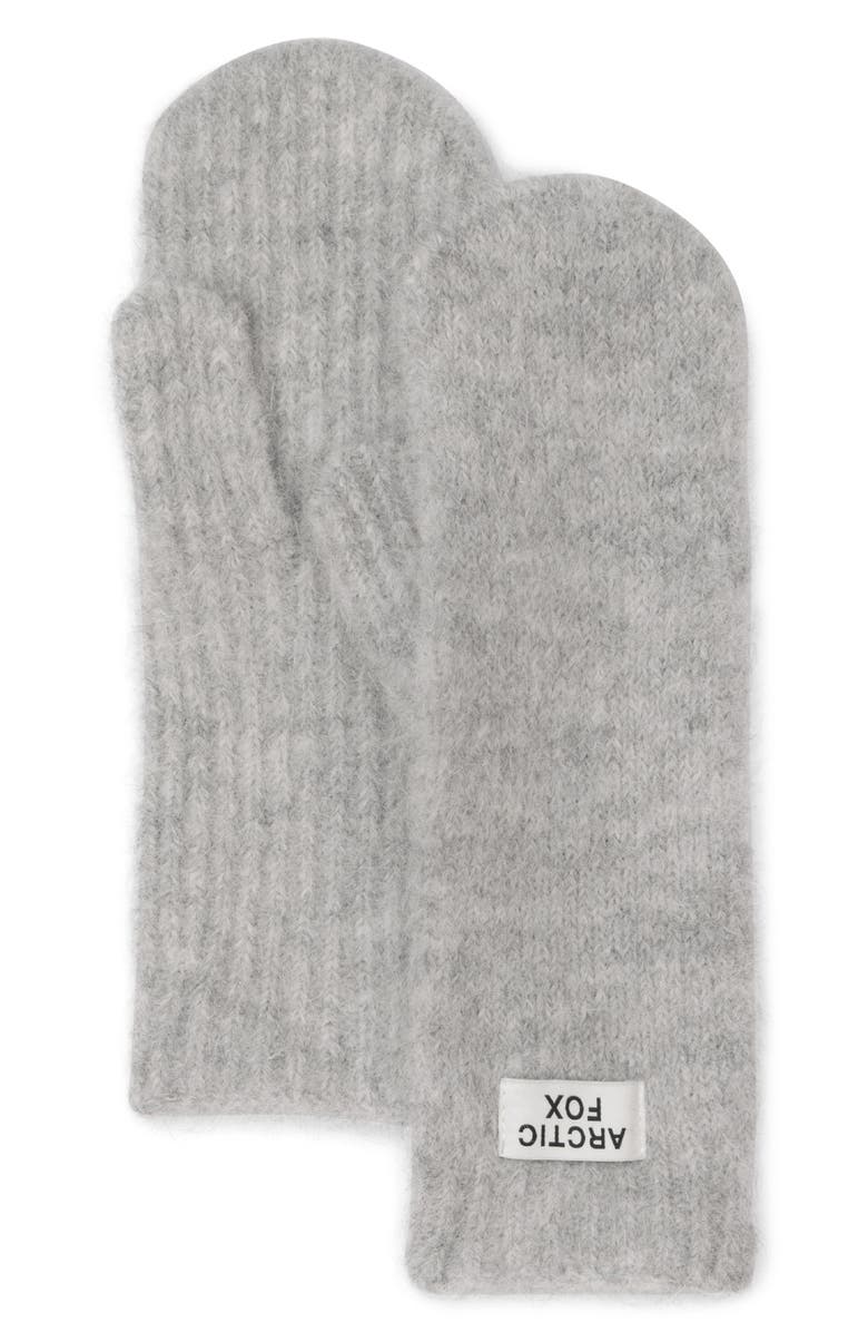 Arctic Fox & Co The Alpaca Blend Mittens, Main, color, Blizzard Grey