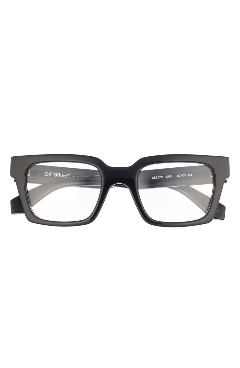 Off-White 50mm Square Reading Glasses, Main, color,