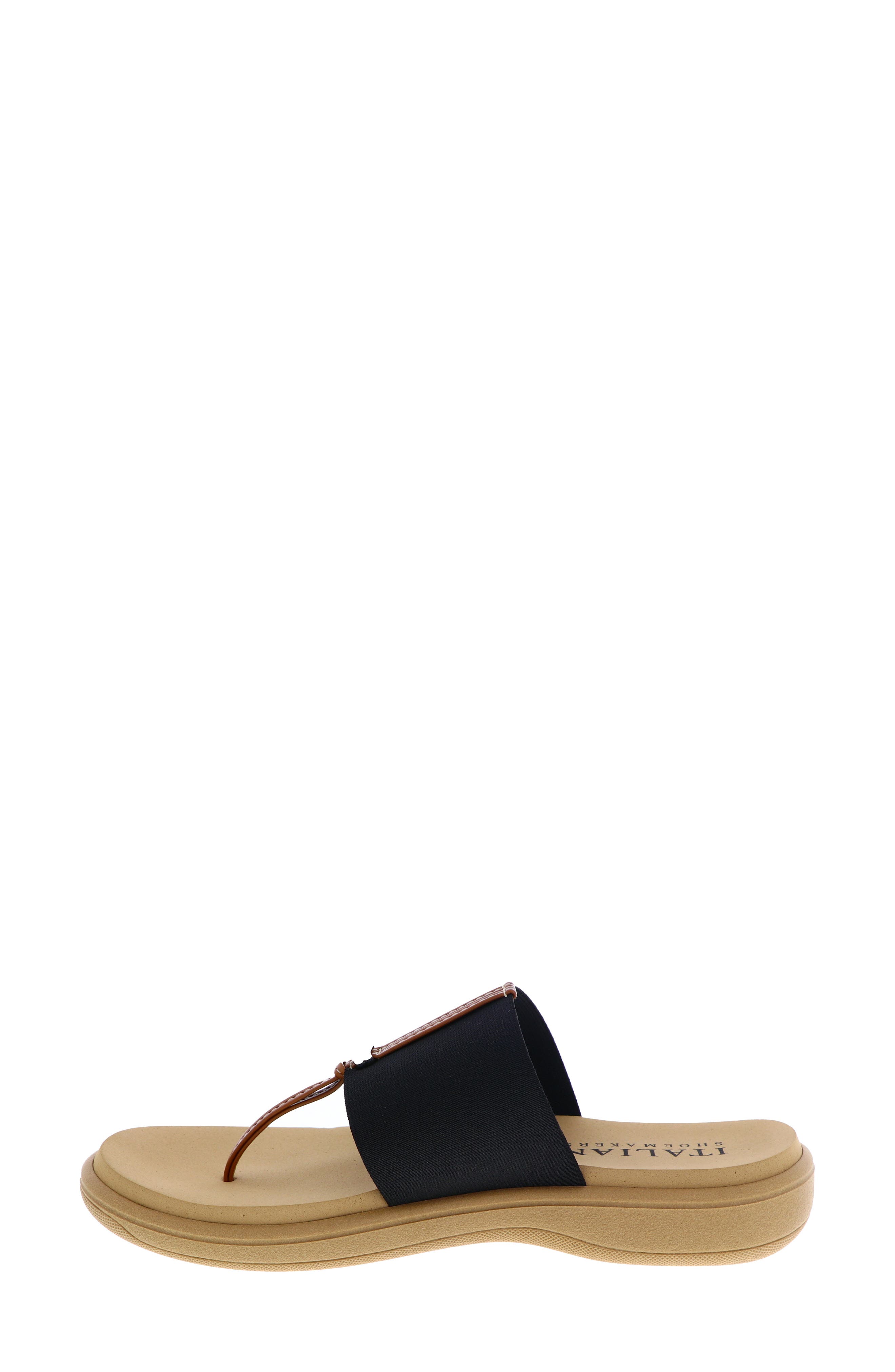 ITALIAN SHOEMAKERS Jahzara Elastic Strap Sandal, Alternate, color, Black