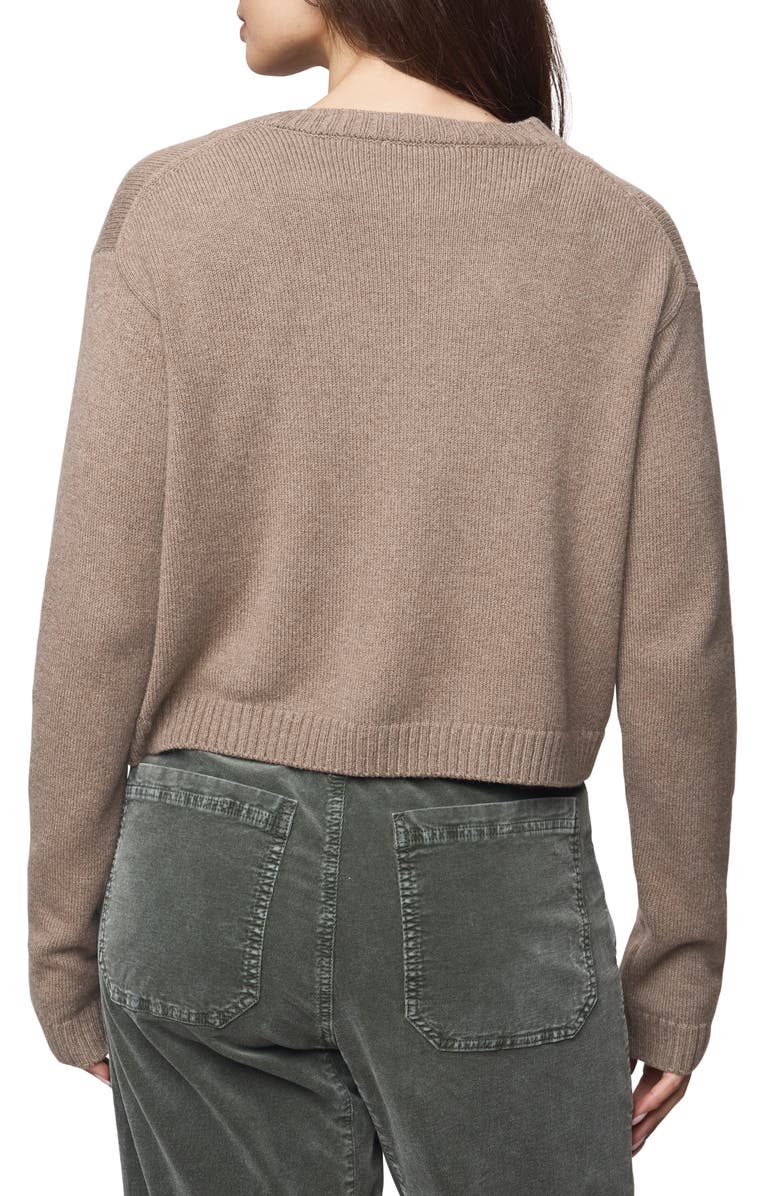 Splendid Amber Cropped Cardigan, Alternate, color, Cedar Brown