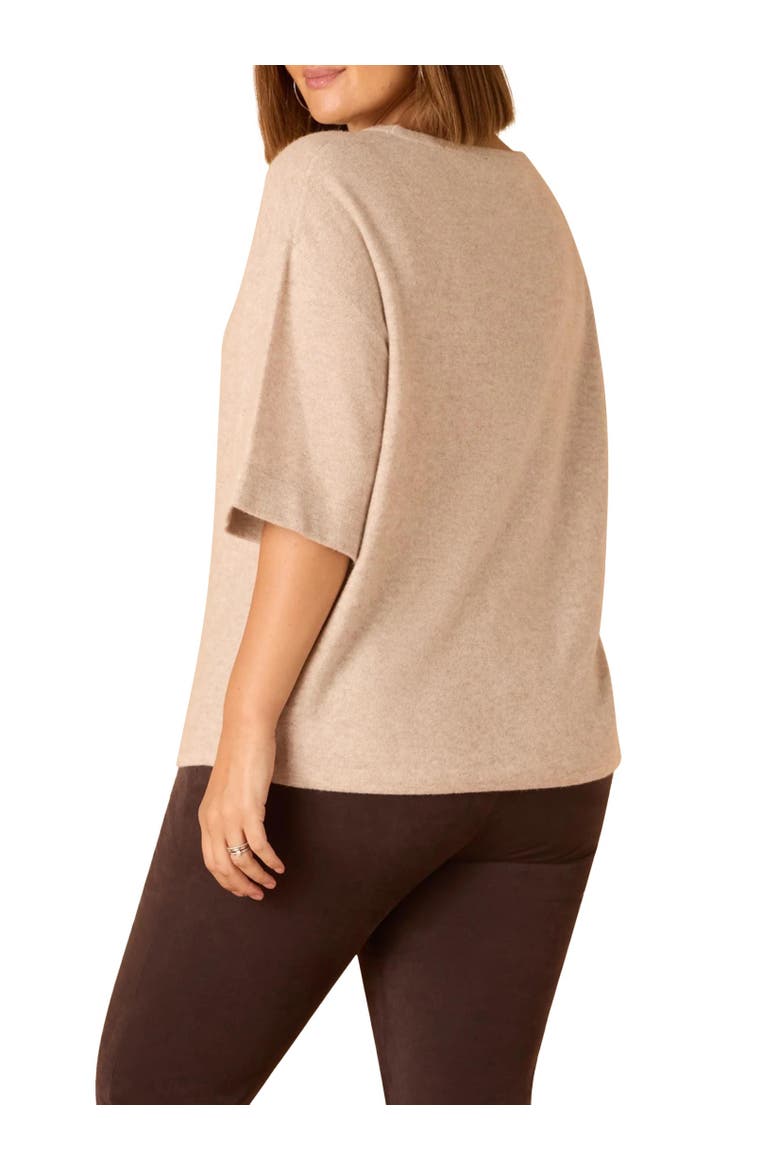 Short Sleeve Knitted Sweater, Alternate, color, Cream