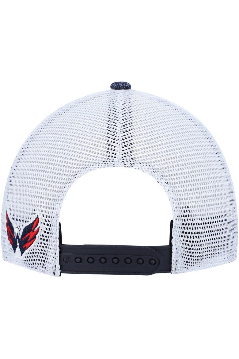 Women's '47 Navy/White Washington Capitals Encore MVP Trucker Snapback Hat, Alternate, color, Navy