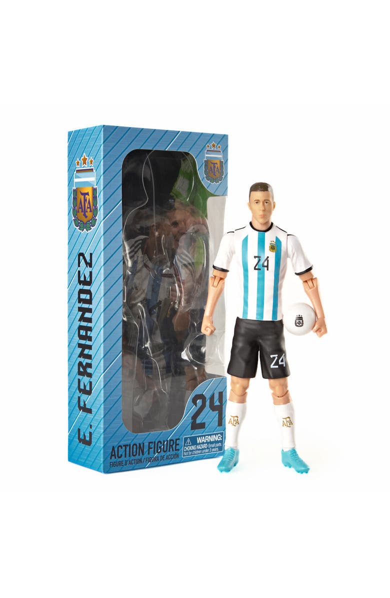 Banbo Toys SOCKERS Argentina AFA Enzo Fernandez 8" Collectible Soccer Action Figure, Main, color, Blue