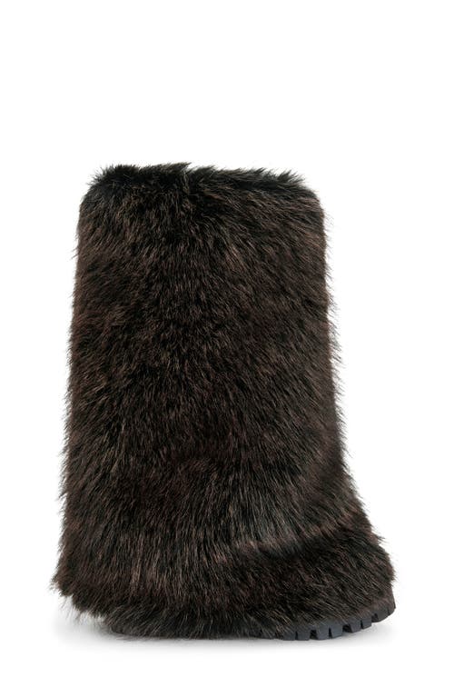 Azalea Wang Lisboa Cuffed Faux Fur Bootie In Black