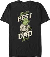 Star Wars Men's Star Wars Distressed Yoda Best Dad Ever  Graphic T-Shirt