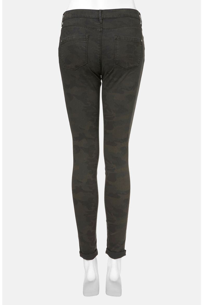 Moto 'Leigh' Camo Skinny Jeans, Main, color, KHAKI GREEN