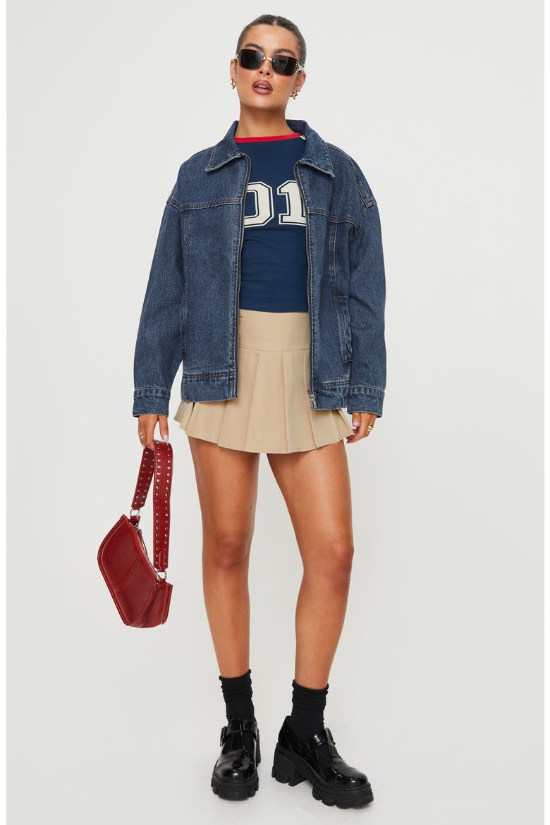 Goldsmith Denim Bomber Jacket, Alternate, color, BLUE