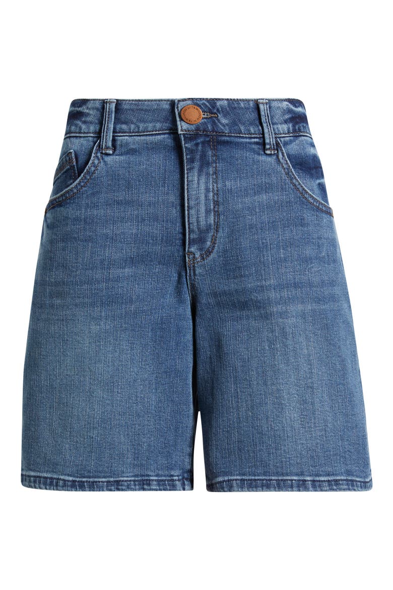 High Waist Relaxed Denim Shorts, Alternate, color, BLUE