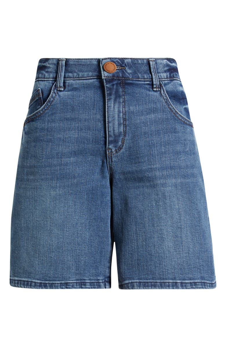 Wit & Wisdom High Waist Relaxed Denim Shorts, Alternate, color, Blue