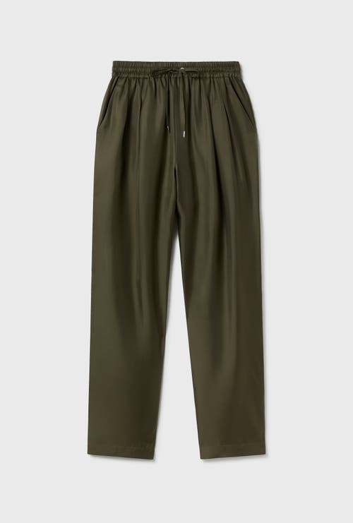 Silk Laundry Twill Slouch Pants Pine In Pine